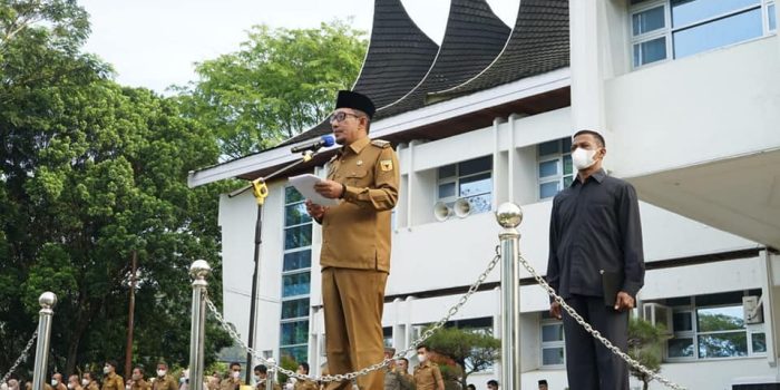 Apel Perdana Tahun 2022, Bupati Eka Putra Sorati Berbagai Masalah Pemerintahan